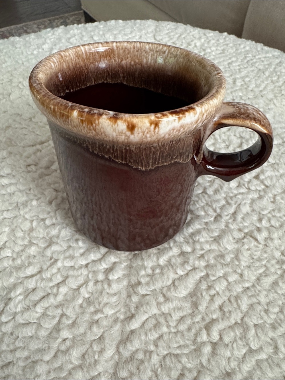 Vintage Nelson McCoy Pottery Brown Drip Glaze Coffee Mug